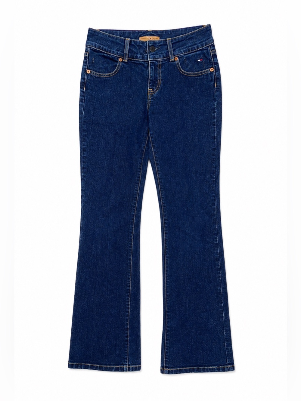 Tommy Hilfiger Jeans Juniors Size 5 Regular Dark Wash Bootcut Stretch Denim Y2K